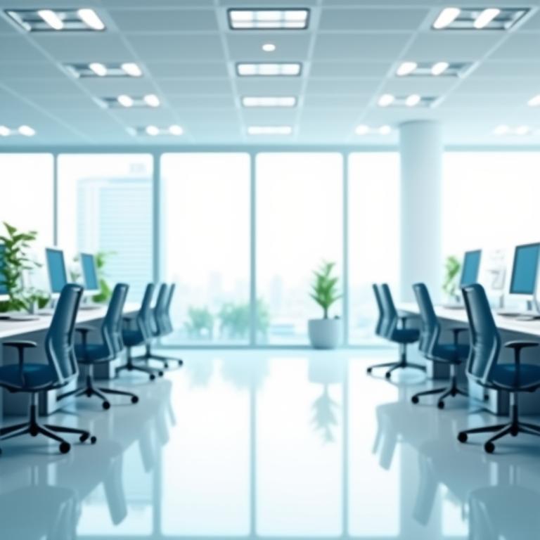 Sparkling clean modern office space